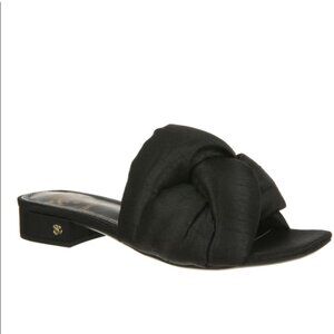 NWOB Sam & Libby Women's Kendall Knotted Upper Slide Sandal Black Size 8